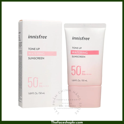 Kem Chống Nắng Nâng Tông Cấp Nước Làm Mát Da INNISFREE TONE UP WATERING SUNSCREEN 50+ SPF PA+++ 50ml