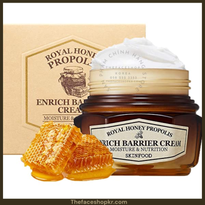 Kem Dưỡng Tăng Cường Ẩm Trắng Sáng Da Skinfood Royal Honey Propolis Enrich Barrier Cream 63ml