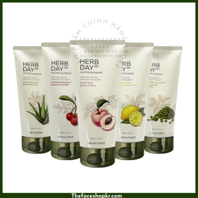 Sữa rửa mặt The Face Shop HERB DAY 365 MASTER BLENDING facial foaming cleanser 170ml