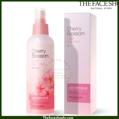 Xịt Dưỡng Tóc Anh Đào The Face Shop Cherry Blossom Clear Hair Mist 100ml