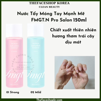 Nước rửa sơn chuyên nghiệp THE FACE SHOP fmgt PRO SALON nail polish remover 150ml