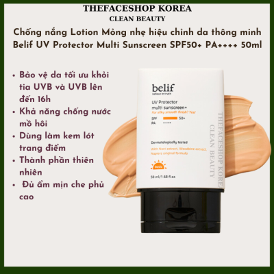 Kem chống nắng hiệu chỉnh da Belif UV Protector Multi Sunscreen SPF50+ PA++++ 50ml