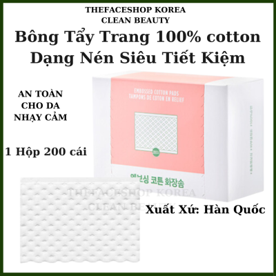 Bông tẩy trang dạng nén chặt siêu tiết kiệm Embossed Cotton Pads Tampons De Coton En Relief