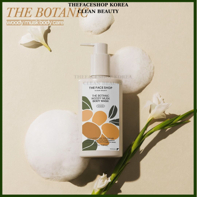 Sữa tắm mùi Xạ Hương Gỗ thực vật sạch sâu dưỡng ẩm lưu hương lâu The Face Shop The Botanic Woody Musk Body Wash 350ml