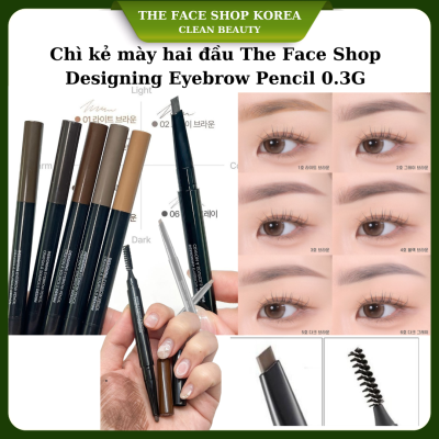 Chì Kẻ Mày 2 Đầu Designing Eyebrow Pencil The Face Shop 0,3g