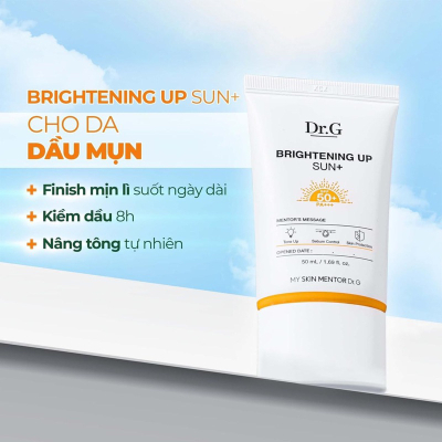Kem Chống Nắng Dưỡng Sáng Da, Nâng Tông Tự Nhiên, Kiểm Soát Dầu Dr G Brightening Up Sun+ SPF50+ PA+++ 50ml