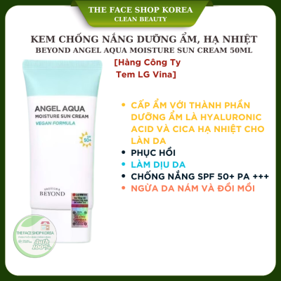 Kem chống nắng giúp hạ nhiệt BEYOND Angle Aqua Moisture Sun Cream SPF 50+ PA++ 50mlx2