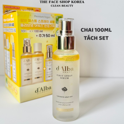 CHAi 100ML Serum dạng xịt khoáng căng bóng da d'Alba First Spray Serum 100ml - Mist Serum (1 chai)