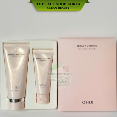[Hàng công ty] Bộ sữa rửa mặt dưỡng ẩm OHUI Miracle Moisture Cleansing Foam 200ml + 100ml