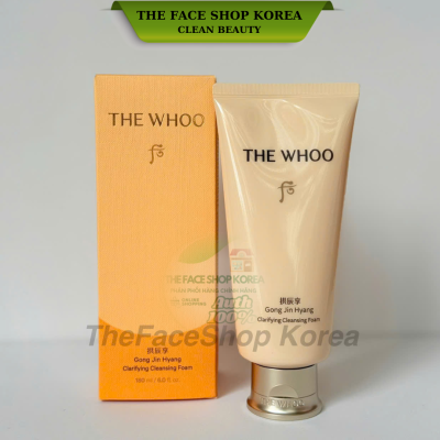 [Hàng công ty] Sữa rửa mặt bọt mịn sạch sâu và dưỡng ẩm THE WHOO Gongjinhyang Clarifying Cleansing Foam 180ml